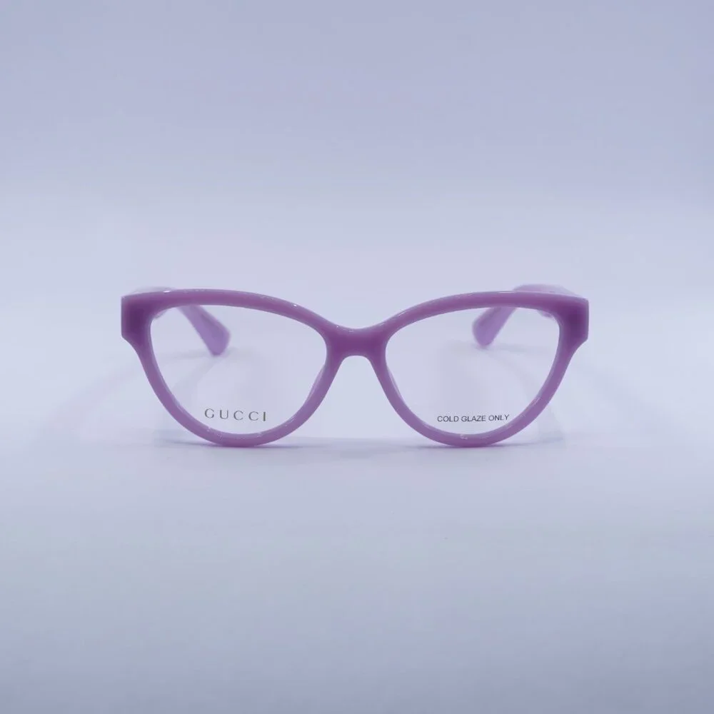 Gucci GG1581O 004 Eyeglasses Violet 55mm Cat Eye Frame